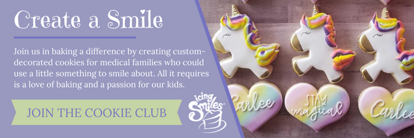 Call to action to join Icing Smiles cookie club