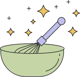 whisk in a bowl icon