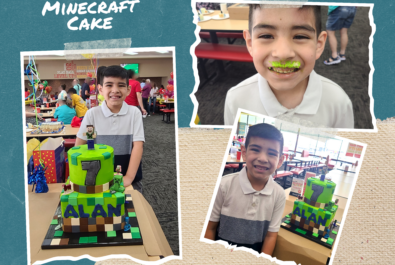 Alan's minecraft cake collage