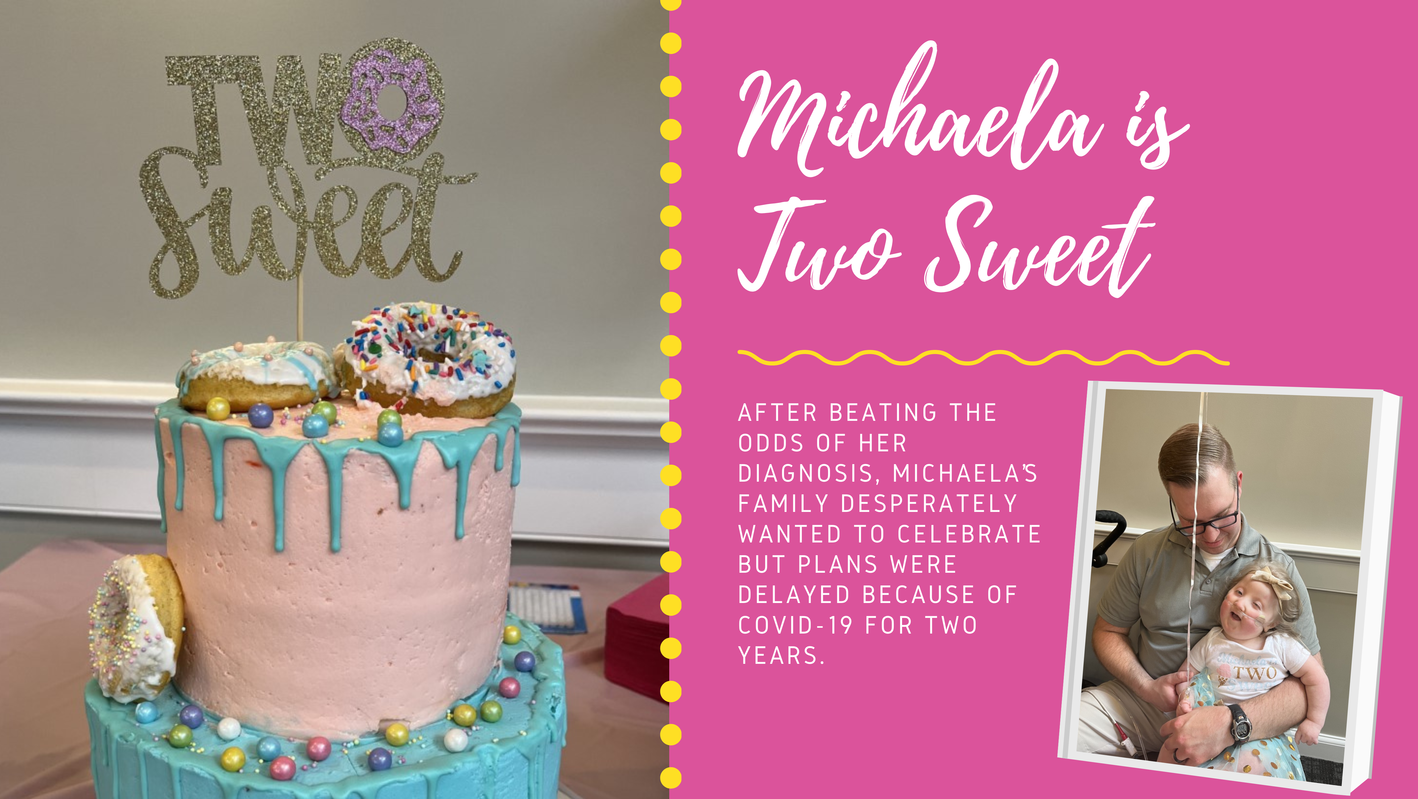 Michaela is Two Sweet card